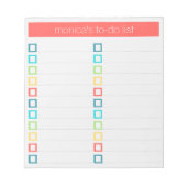 Te doen lijst - modern kleurrijk ontwerp notitieblok (Voorkant)