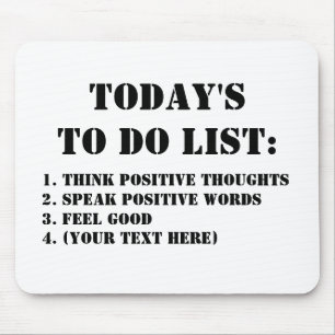 Te doen Lijst: Mousepad Muismat