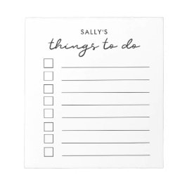 Te doen lijst notitieblok