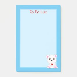 Te doen Lijst Polar Beer op lichtblauw Post-it® Notes