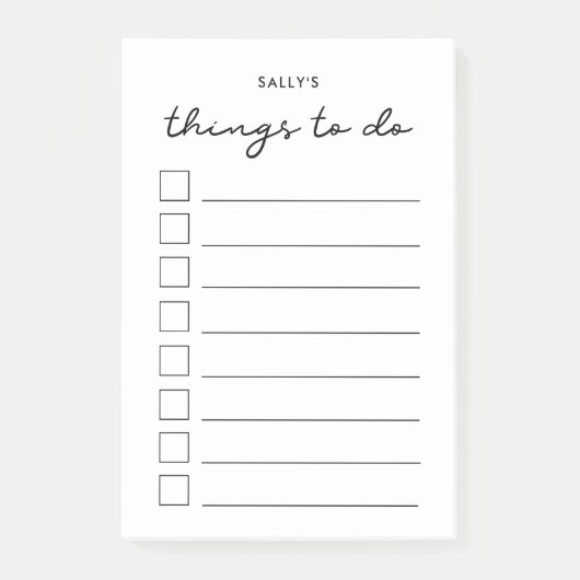 Te doen lijst post-it® notes (Voorkant)