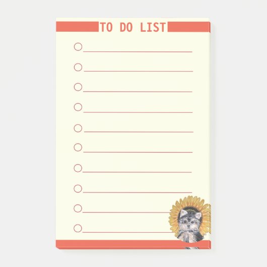  te doen lijst & Schattigee hond Post-it® Notes (Voorkant)