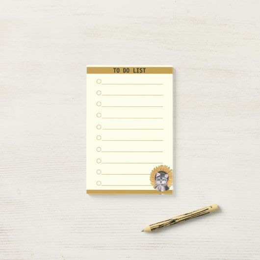  te doen lijst & Schattigee hond Post-it® Notes (Op bureau)