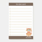 Te doen Lijst & Schattigee Tabby Cat Post-it® Notes (Voorkant)