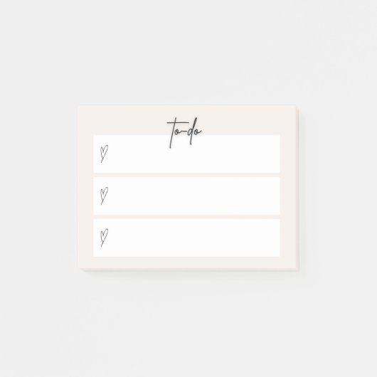 “Te doen” memoplakbriefje – Minimaal neutraal ontw Post-it® Notes (Voorkant)