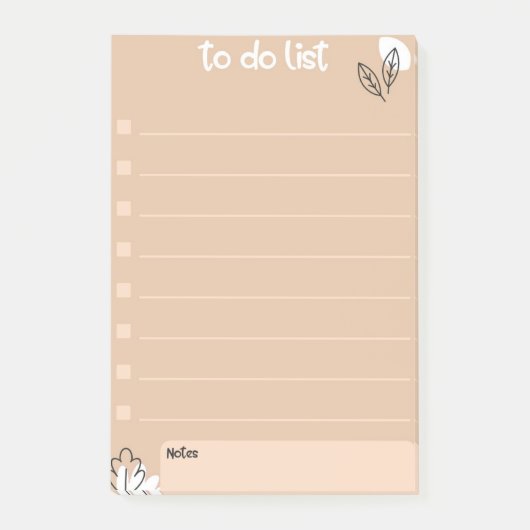 Te doen met Floral Design Style Post-it® Notes (Voorkant)