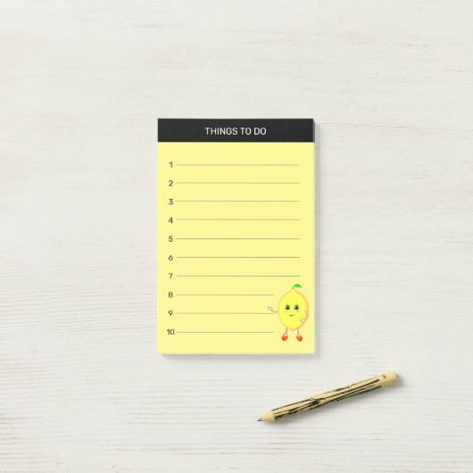 Te doen met geel gekleurde loemen post-it® notes (Op bureau)