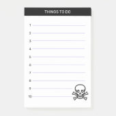 Te doen met schedel en Bot Post-it® Notes (Voorkant)