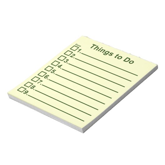 Te doen notitieblok (Linkerzijde)