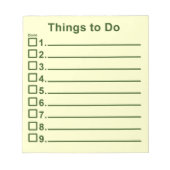 Te doen notitieblok (Voorkant)