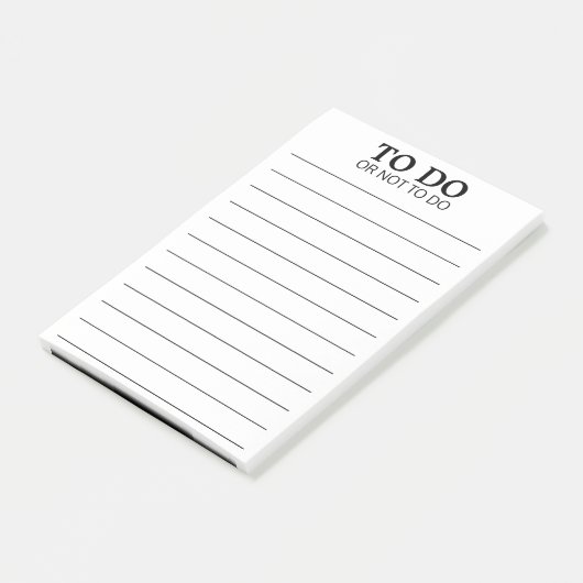 Te doen of niet te doen - grappige zin post-it® notes (Schuin)