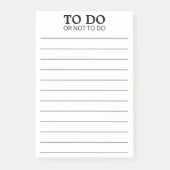 Te doen of niet te doen - grappige zin post-it® notes (Voorkant)