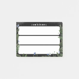 “Te-Doen” Plaknotitie – Donker Fantasievol Bloemen Post-it® Notes