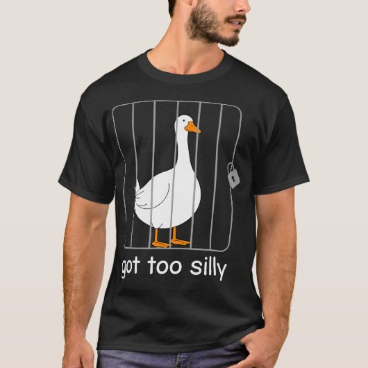 Te Dom Gek Gans Gans Woordspeling T-shirt (Voorkant)