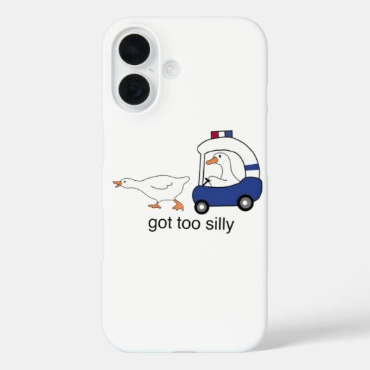 Te Dom Gek Gans Politie Humor Case-Mate iPhone Case (Achterkant)