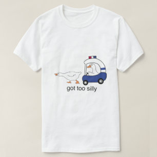Te Dom Gek Gans Politie Humor T-shirt