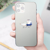 Te Dom Gek Geworden Grappige Gans Politie Humor Sticker (Telefoon)