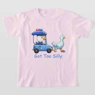 Te Dom Gekke Grappige Gans Politie Humor T-shirt