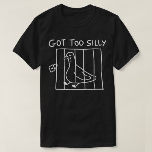 Te dom werd Gekke Gans – Grappige Meme unisex T-shirt
