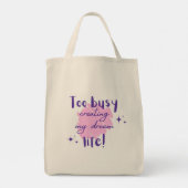 Te druk Creëer mijn droomleven met Sterren Modern Tote Bag (Achterkant)