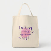 Te druk Creëer mijn droomleven met Sterren Modern Tote Bag (Voorkant)
