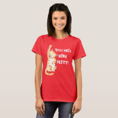 "Te druk om te zijn", grappig kattencitaat T-shirt (Voorkant volledig)