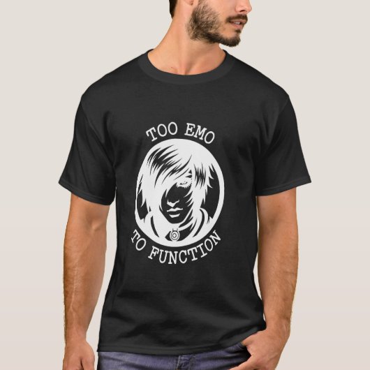 Te emo om artistiek ontwerp te laten functioneren t-shirt (Voorkant)