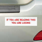 Te ernstig bumpersticker (Op auto)