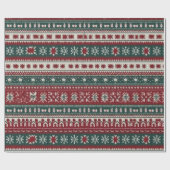 Te feestelijke lelijke kersttrui cadeaupapier (Vlak)