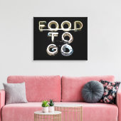 Te gaan eten canvas afdruk (Insitu (Woonkamer))