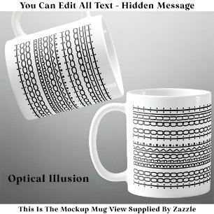 Te Gebroken om Verborgen Bericht 136BW Werk te Sto Koffiemok