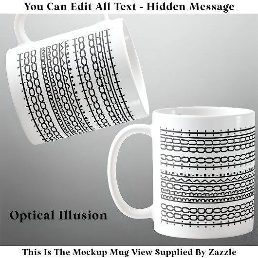 Te Gebroken om Verborgen Bericht 136BW Werk te Sto Koffiemok