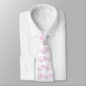 Te gebruiken bride (roze script) stropdas (Gebonden)
