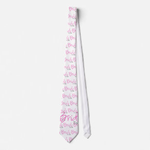 Te gebruiken bride (roze script) stropdas