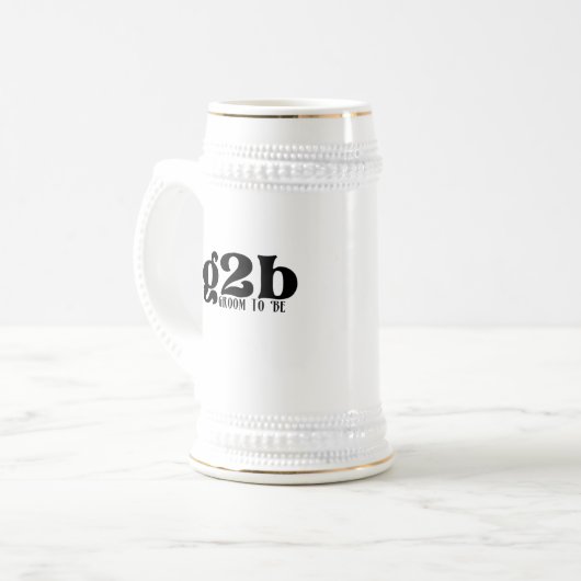 Te gebruiken groom bierpul (Voorkant links)