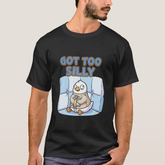 Te gek Gekke Gans Eend Rechte Dwangsjack T-shirt (Voorkant)