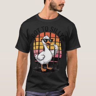 Te gek Gekke Gans Retro T-Shirts Kooi Vogel 