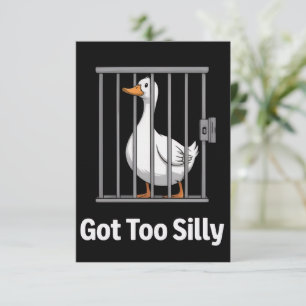 Te Gek Geworden Grappige Gans Stomme Pun Humor Die Kaart