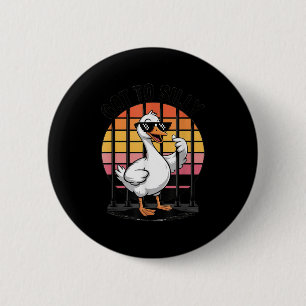 Te gek grapjurk Retro Eenzame Gans Gevangenis Voge Ronde Button 5,7 Cm