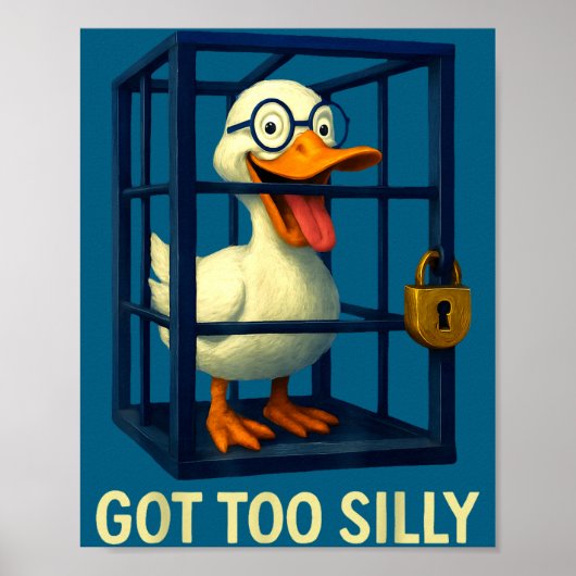 Te gek grappige gans leraar liefhebbers woordgrap  poster (Voorkant)