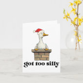 Te gek Inspirerend Lief Goose Liefde Dier Kaart (Gele Bloem)