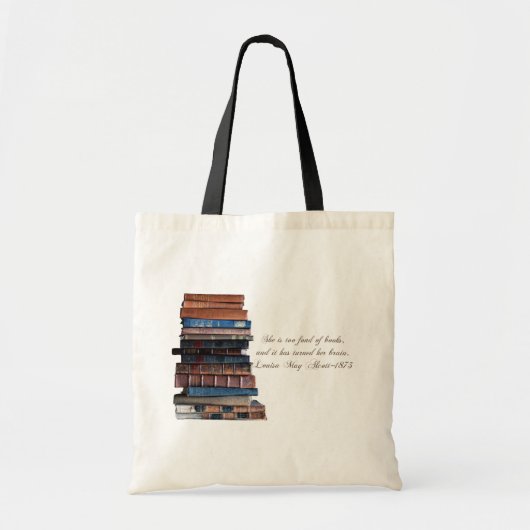Te gek op boeken met een citaat. tote bag (Voorkant)