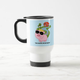Te gek voor de barnypig citaat-  enorme koffiemok reisbeker
