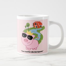 Te gek voor de barnypig citaat-  reuzen koffiemok grote koffiekop