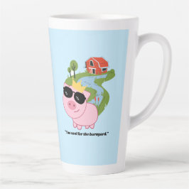 Te gek voor de barnypig citaat-  reuzen koffiemok latte mok