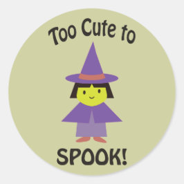 Te gek voor Spook! Kleine heks Ronde Sticker