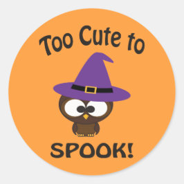 Te gek voor Spook! Owl Witch Ronde Sticker