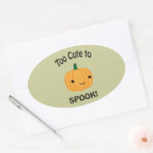 Te gek voor woorden. Little Pumpkin Ovale Sticker (Envelop)
