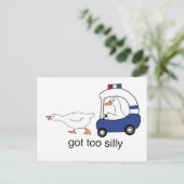 Te Gekke Funny Goose Police Humor Briefkaart (Staand voorkant)