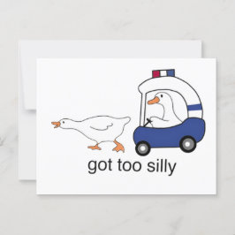 Te Gekke Funny Goose Police Humor Briefkaart